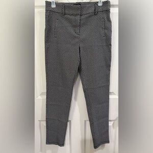 Shinestar Black and White Patterned Cropped Pants work office corpcore